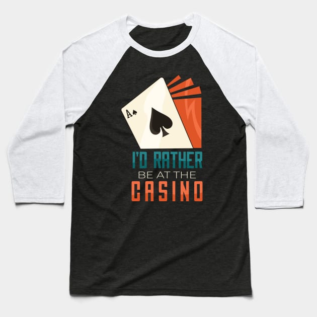 Casino | Poker | Gambling Baseball T-Shirt by LR_Collections